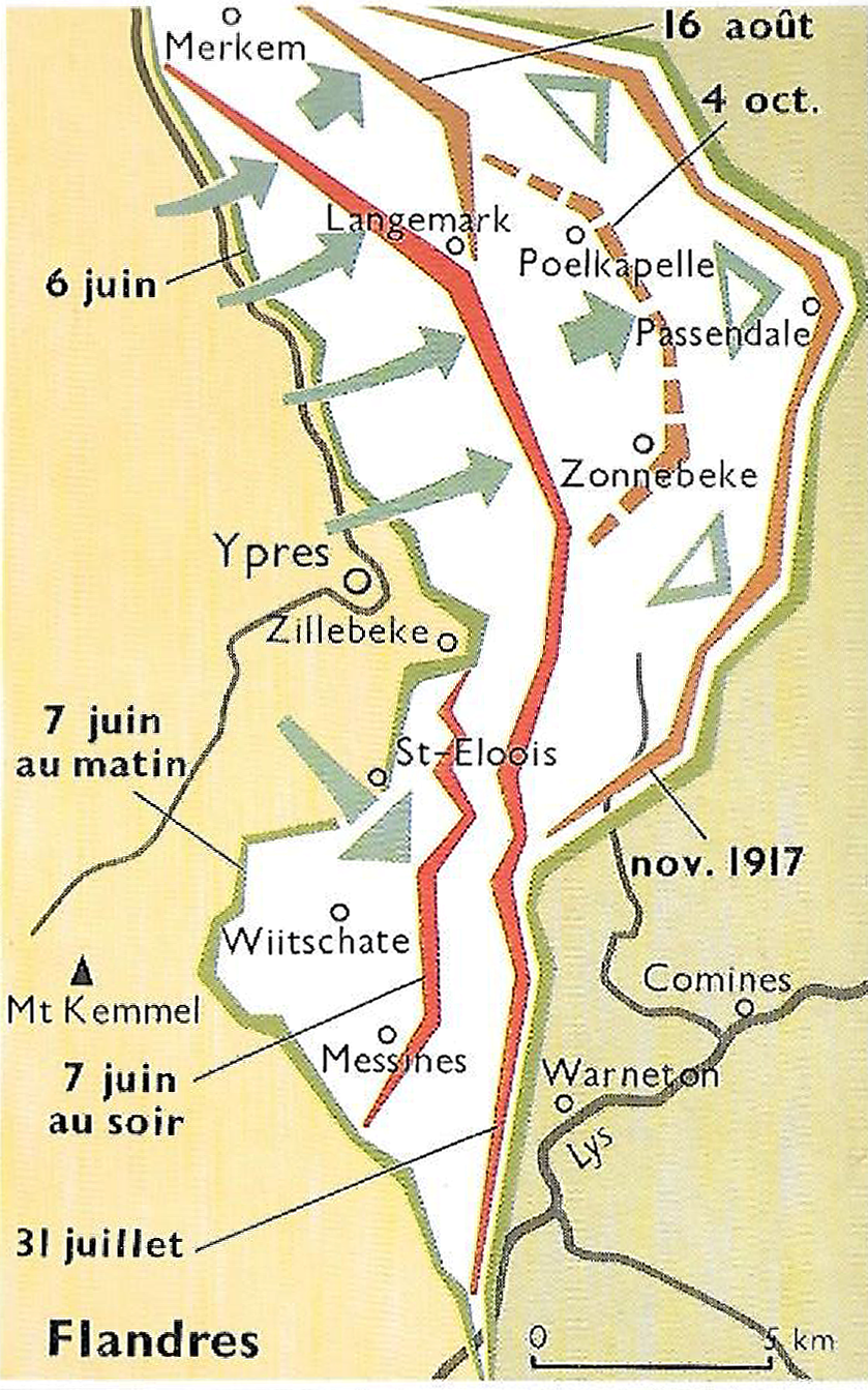 Carte flandres 1917